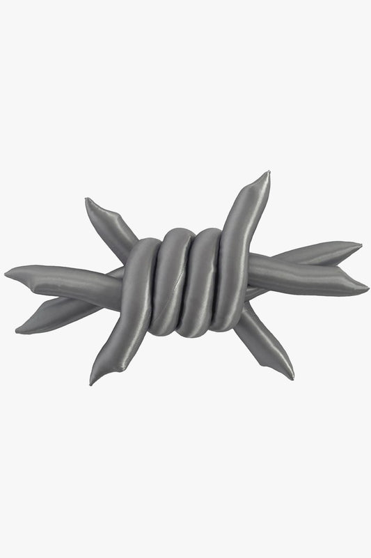 Shy Talaga Classic 'Barb' Pillow in Chrome