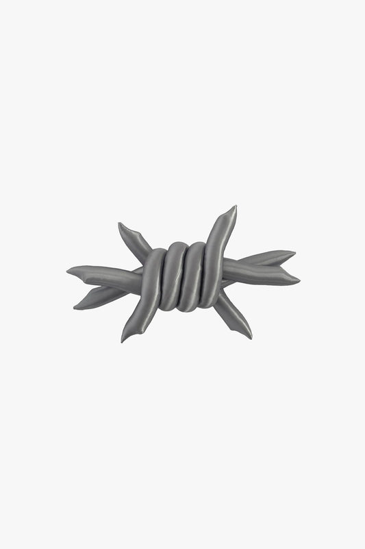 Shy Talaga Mini 'Barb' Pillow in Chrome