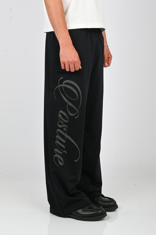 Posture Script Trackpant in Black