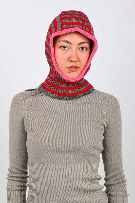 Arthur Mini Strip Balaclava in Red