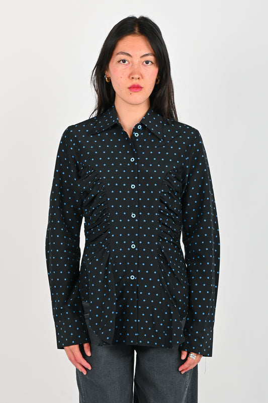 Arthur 'Ruffle' Blouse in Starry Night