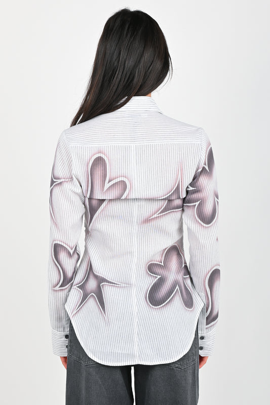 Arthur 'Ruffle' Blouse in Stencil