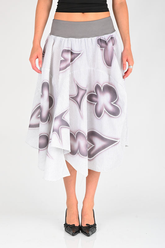 Arthur 'Drape' Panel Skirt in Stencil