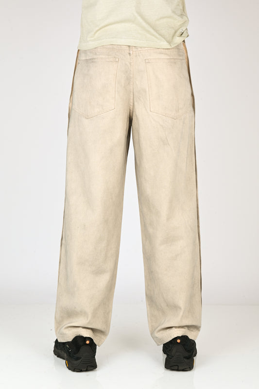 Beach Brains 'Work Cut' Jeans in Ecru