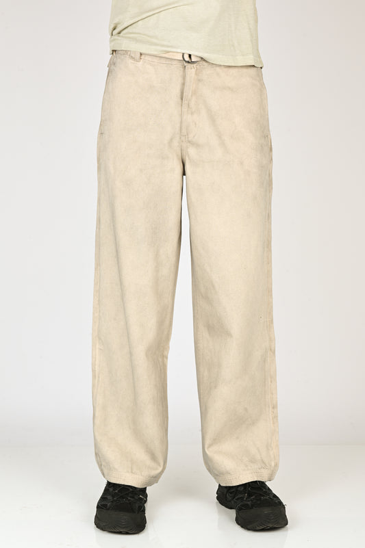 Beach Brains 'Work Cut' Jeans in Ecru