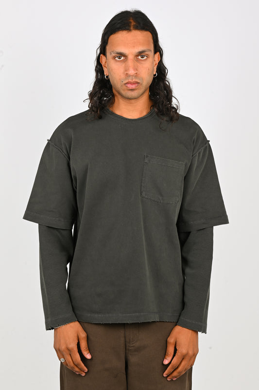 Beach Brains 'Dream' Layer LS in Charcoal