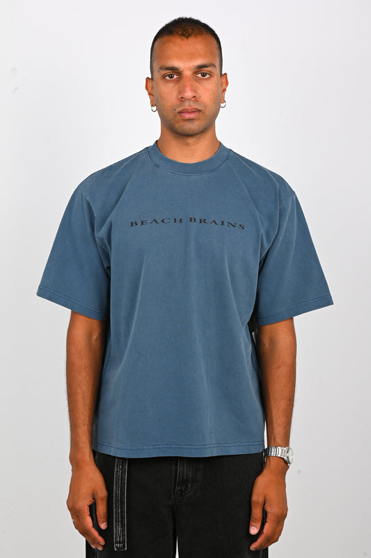 Beach Brains 'Dream' Logo Tee in Indigo