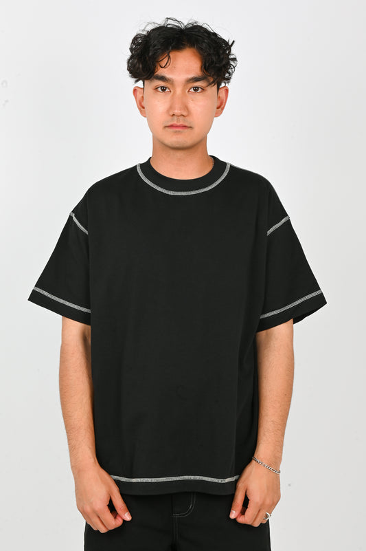 Candice 'Contrast' Tee in Black