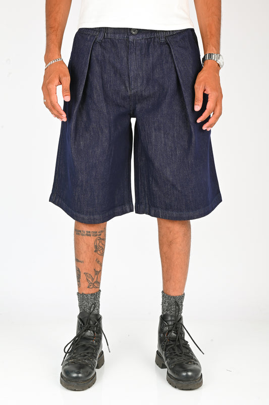 Checks 'Hakama' Shorts in Indigo