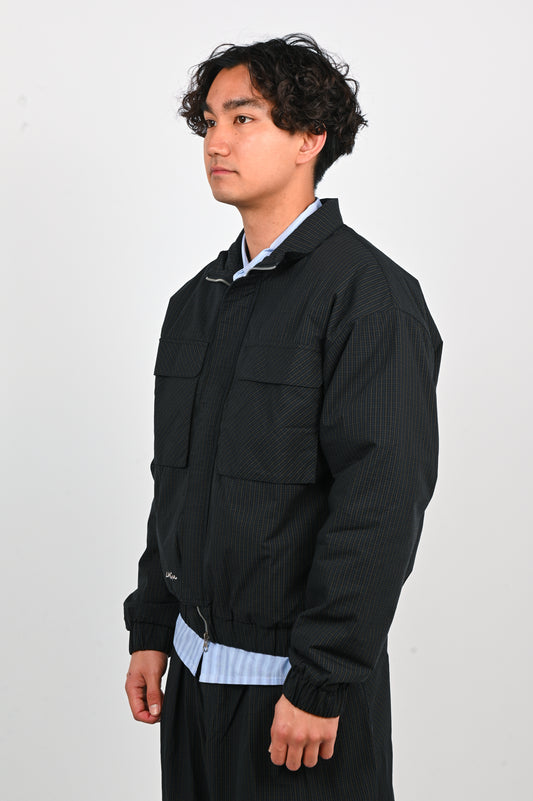 Candice 'Taki' Checkered Jacket in Navy
