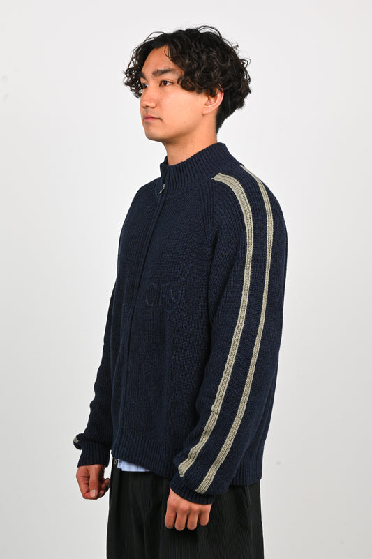 Candice 'Wolfe' Zip Knit in Navy