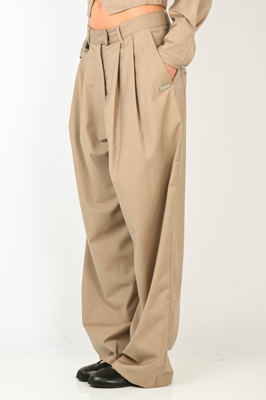 ESS·BEE Pinstripe Trouser in Tan