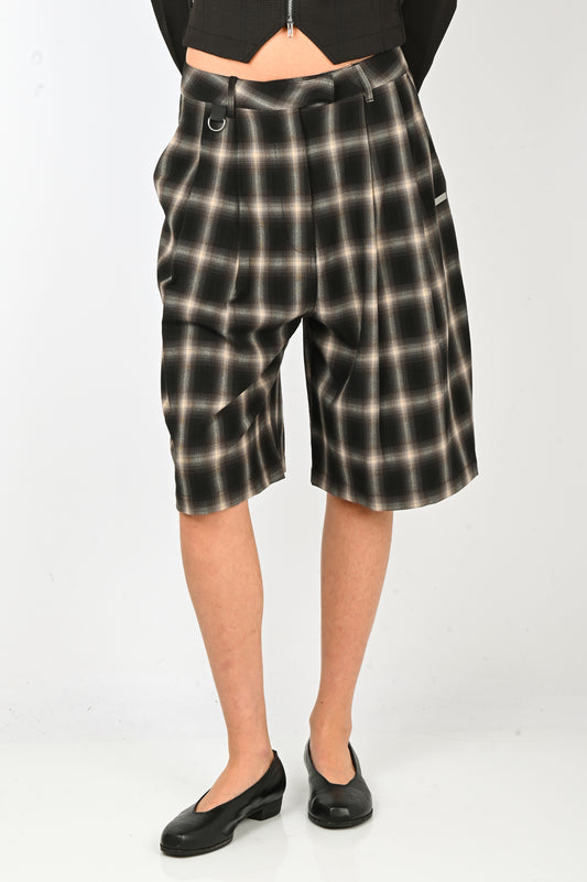 ESS·BEE Pinstripe Shorts in Hazy Plaid