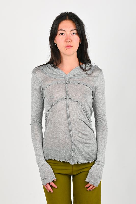 Nimph 'Bella' Hooded Top in Marle