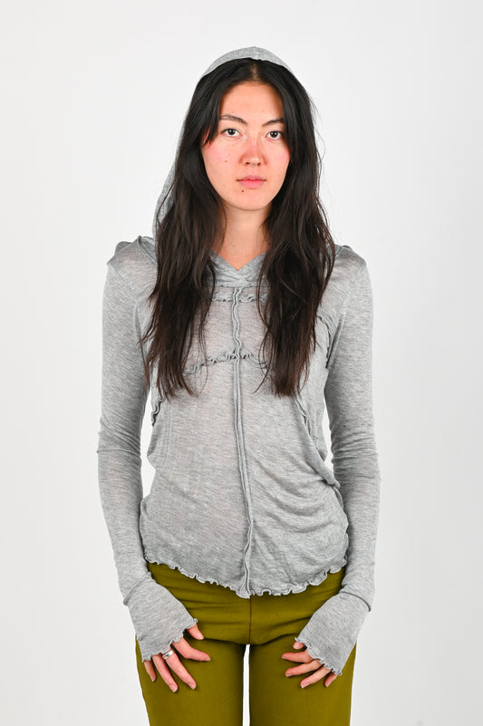 Nimph 'Bella' Hooded Top in Marle