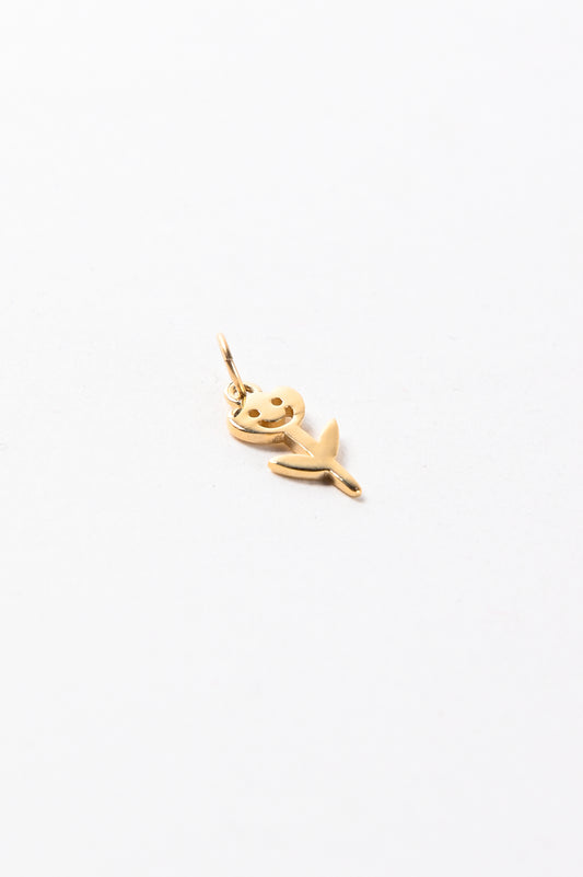 Jake Cheeseman Gold 'Smiley Tulip' Pendant