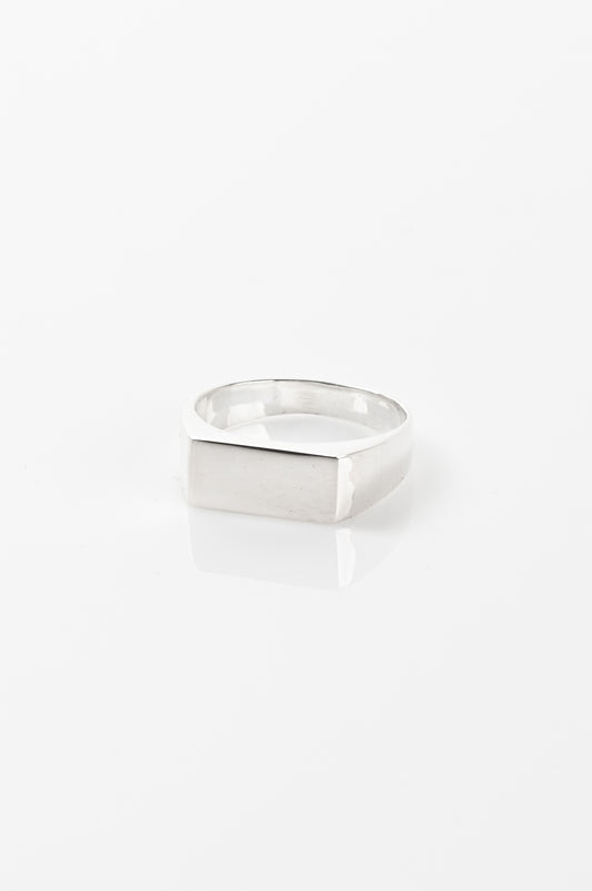 Jake Cheeseman Silver 'Rectangle' Ring
