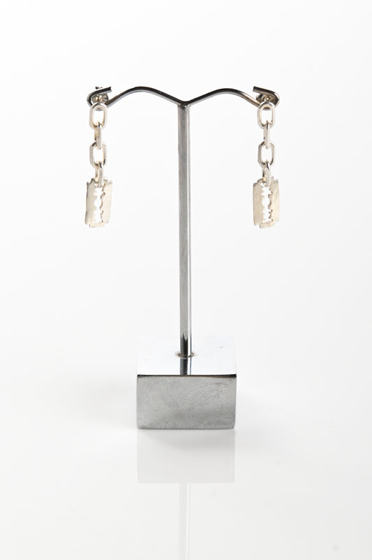 Kick In The Eye Silver 'No Fun' Earring