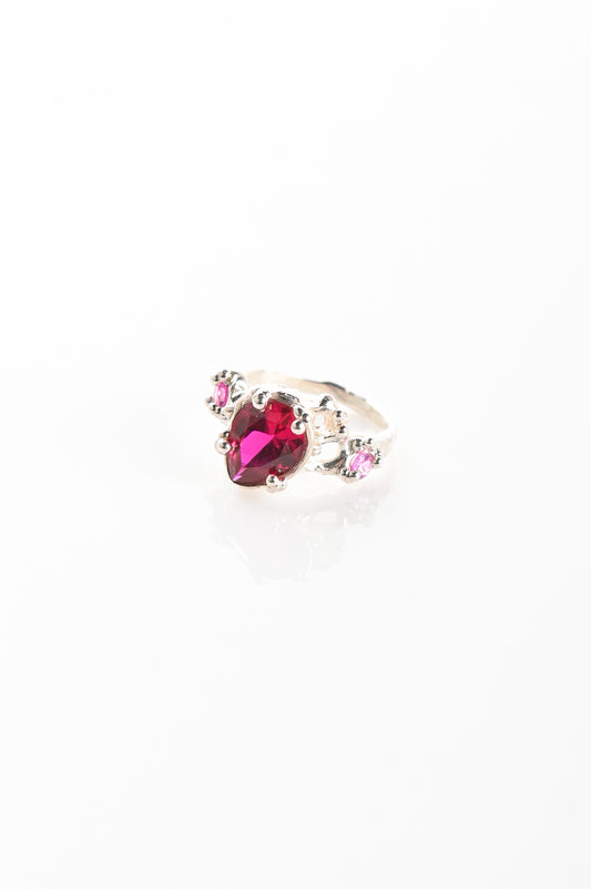 Sacreflux 'Geodes' Ruby Pear Ring