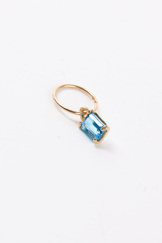 Kick In The Eye Topaz Hoop In 9ct Gold