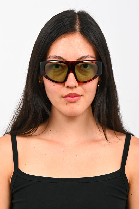 Lexxola 'Gigi' Bloodstone & Green Sunglasses