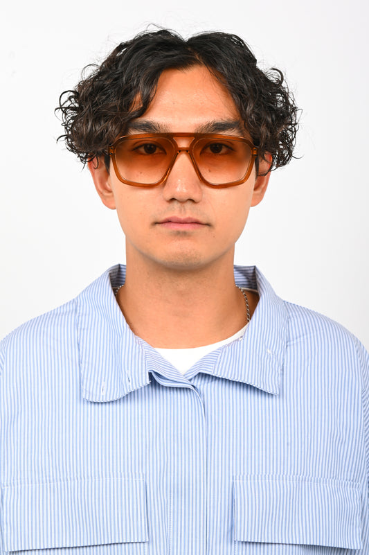 Monokel 'Jet' Cola Sunglasses with Brown Gradient Lens