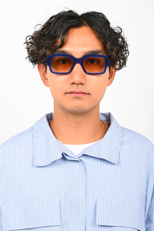 Monokel 'Apollo' Blue Sunglasses with Brown Gradient Lens