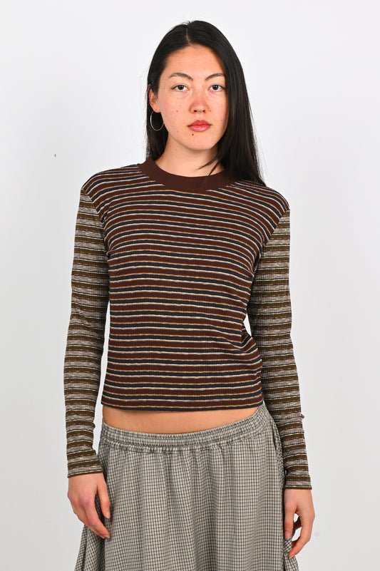 Candice 'Murphy' Striped Top in Navy