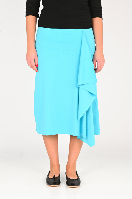 Olga Joan 'Flounce' Skirt in Acqua