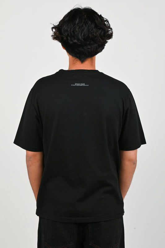 Pseushi 'Coverstitch' Tee in Black