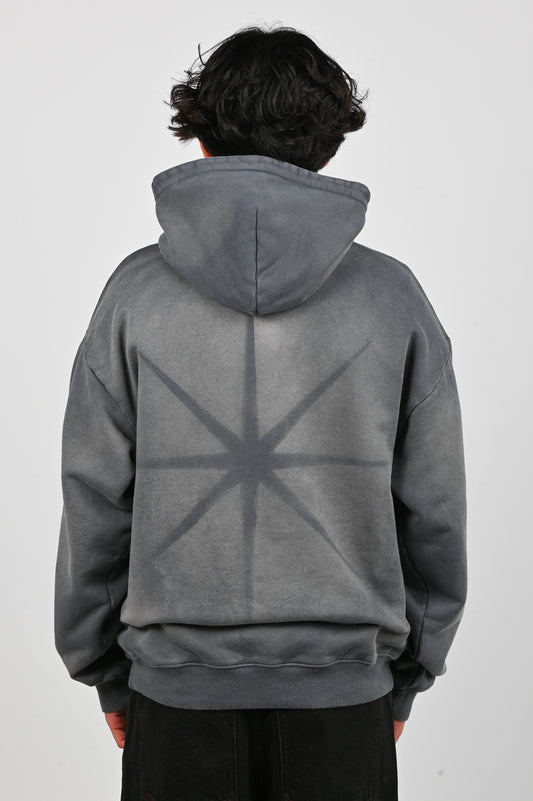 Pseushi 'Pareidolla' Hoodie in Faded Grey
