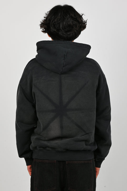 Pseushi 'Pareidolla' Hoodie in Faded Black