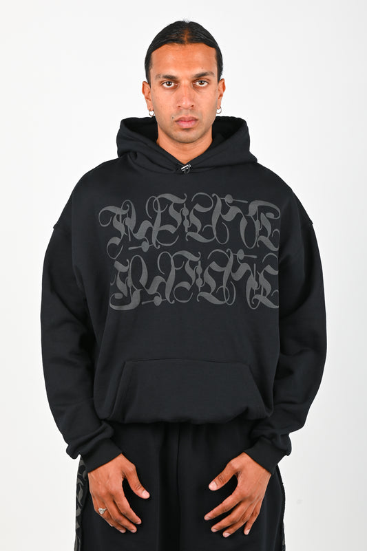 Posture Graphic Cable Hood in Black on Black