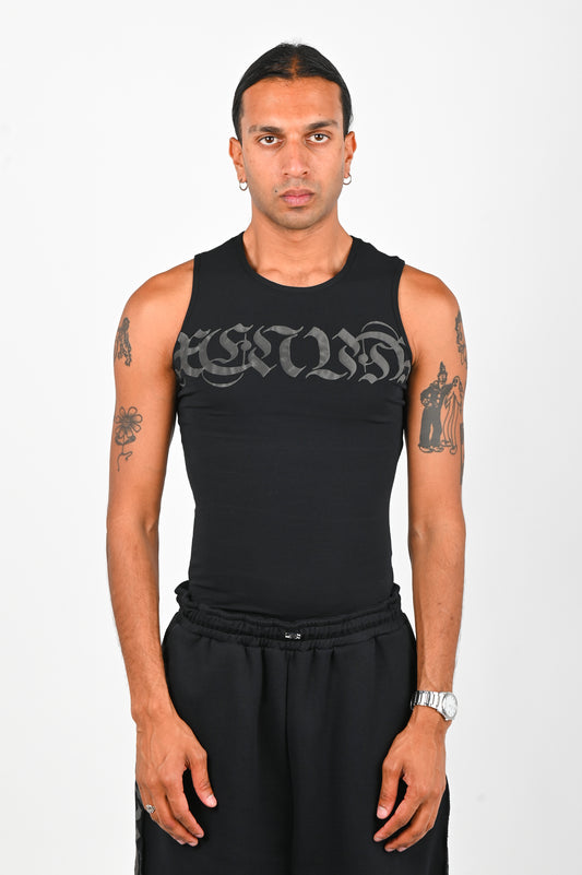 Posture House Singlet in Black
