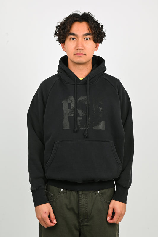 Pseushi 'Raglan' Drawstring Hoodie in Vintage Black