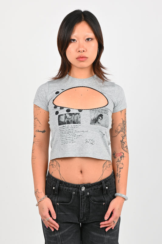 RTTS 'Logo Removal' Baby Tee in Heather