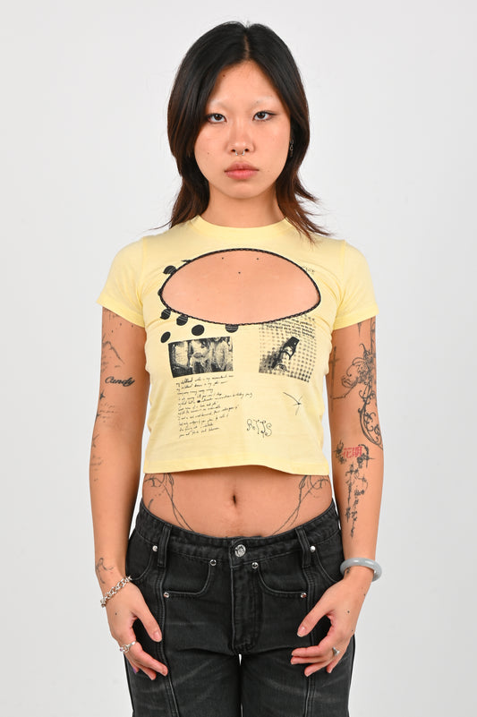 RTTS 'Logo Removal' Baby Tee in Butter