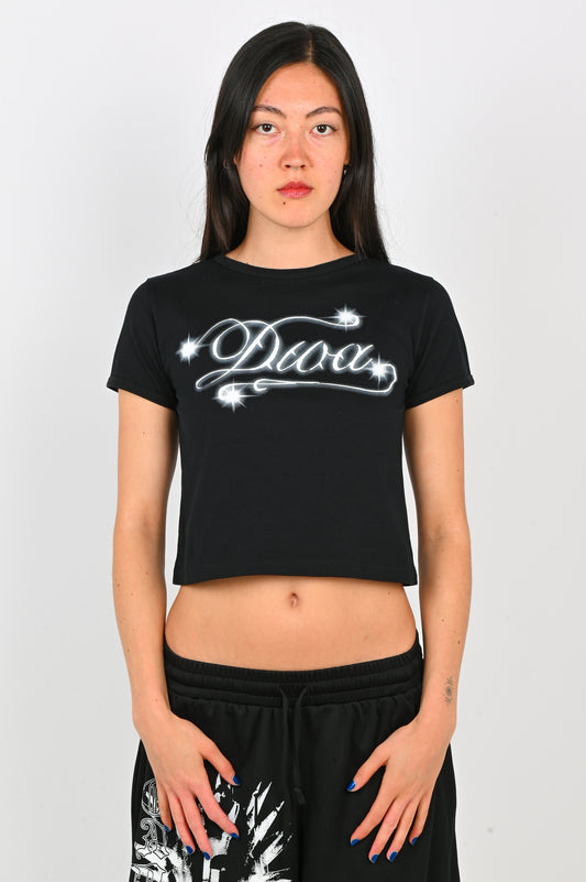 SLAMROSS1000 'Diva' Baby Tee in Black