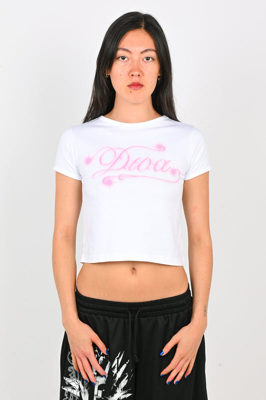 SLAMROSS1000 'Diva' Baby Tee in White