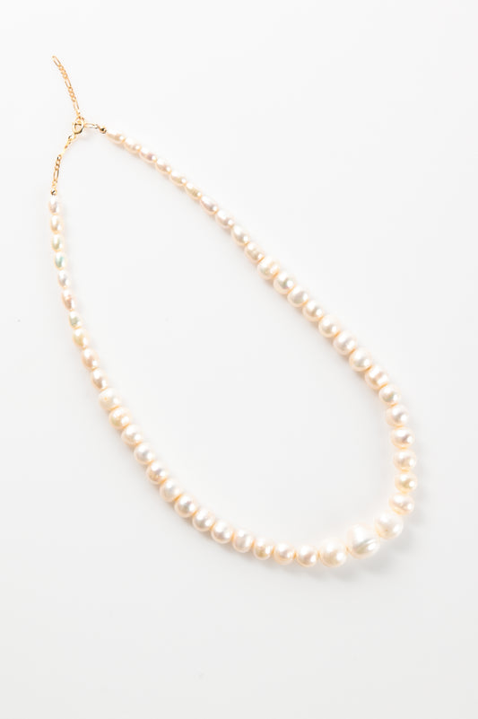 Soft Modality 'Ripple' Necklace In 9ct Gold