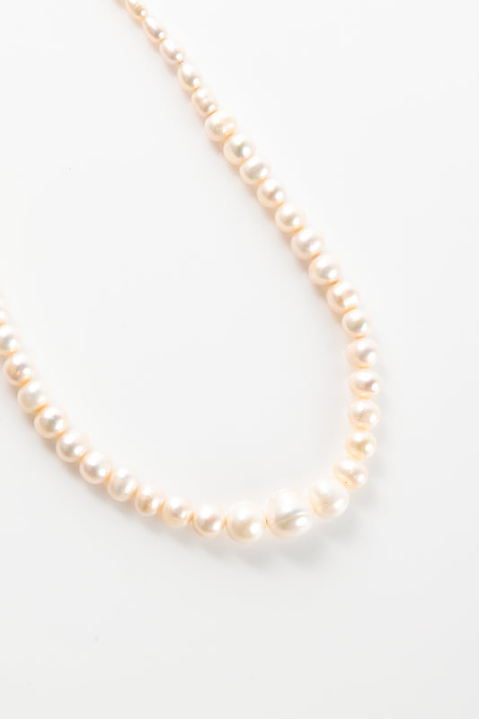Soft Modality 'Ripple' Necklace In 9ct Gold