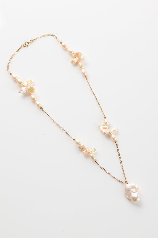 Soft Modality 'Vine' Necklace In 9ct Gold