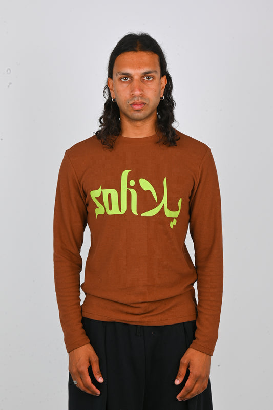 Soliela Waffle Long Sleeve in Brown