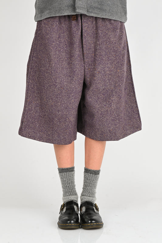 Sucker 'Bellow' Shorts in Eggplant