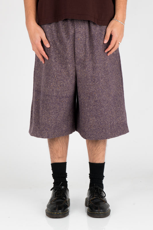 Sucker 'Bellow' Shorts in Eggplant