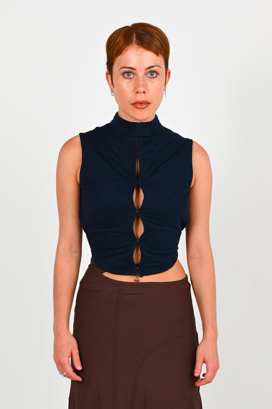 Toilè 'System' Backless Top in Navy