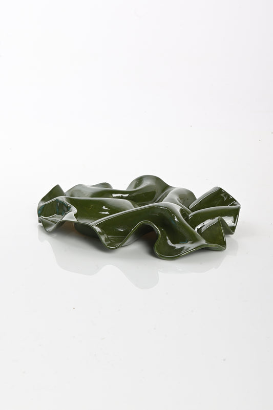 Jess Sellinger 'Wave' Wall Sculpture in Moss