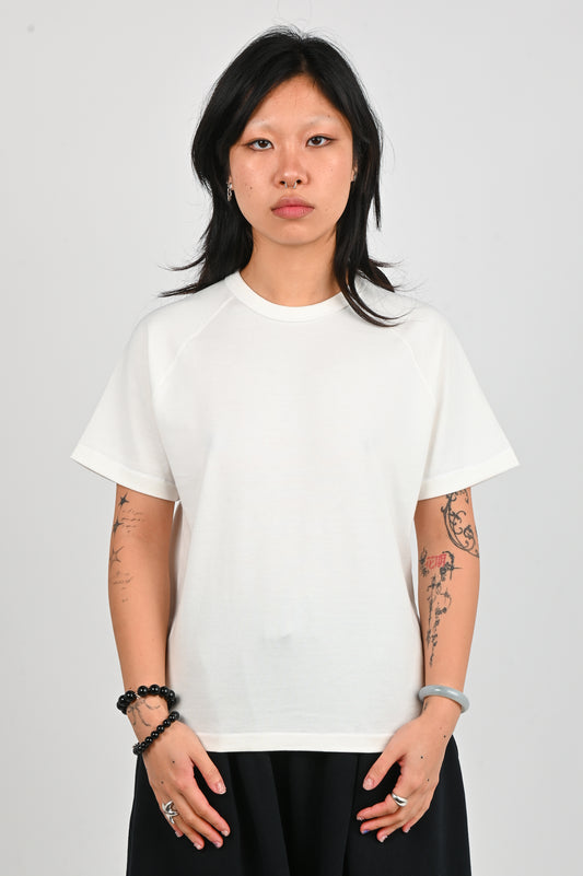 Sacred Archive 'Yuki' Baby Tee In Milk