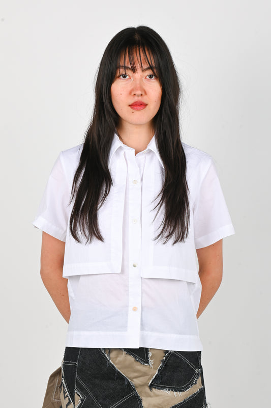 KATALYST 'Box' Blouse in White (Femme Cut)