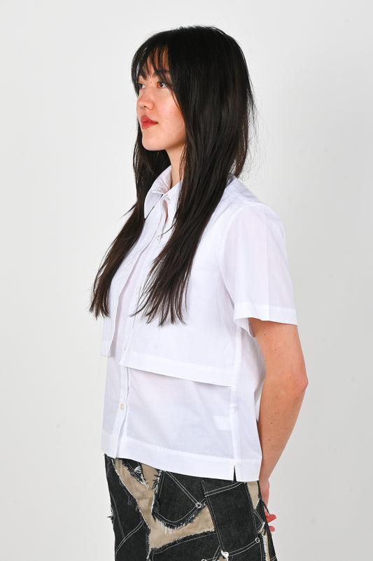 KATALYST 'Box' Blouse in White (Femme Cut)